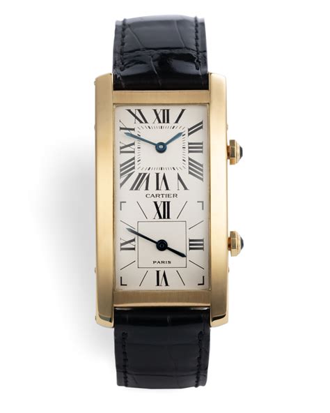 cartier tank cintrée dual time|cartier tank cintree strap.